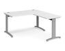 TR10 - Single Desk with Return - Silver Frame.