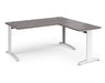 TR10 - Single Desk with Return - White Frame.