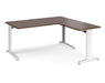 TR10 - Single Desk with Return - White Frame.