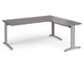 TR10 - Single Desk with Return - Silver Frame.