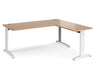 TR10 - Single Desk with Return - White Frame.