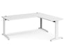 TR10 - Single Desk with Return - White Frame.