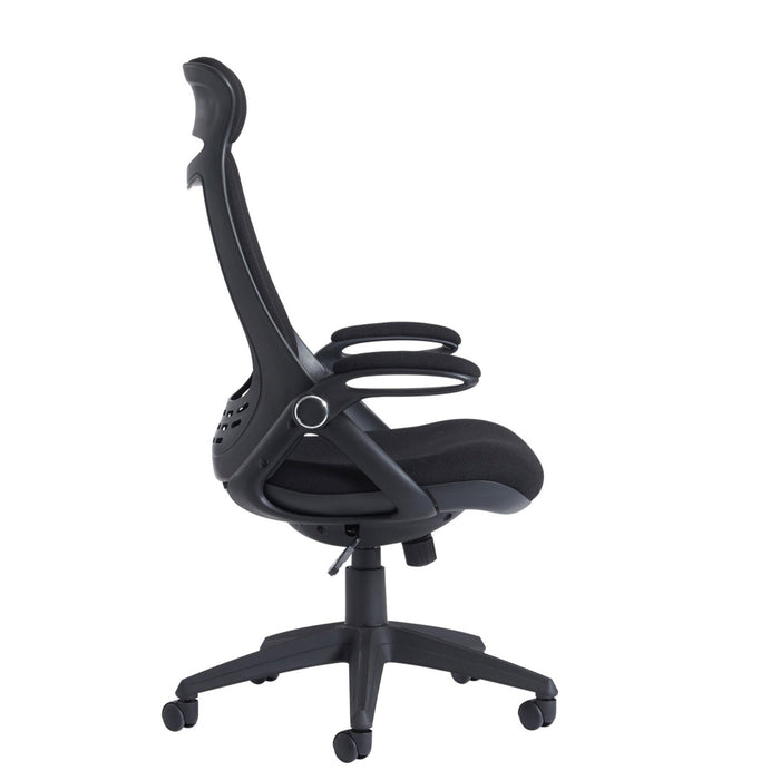 Tuscan - High Back Fabric Managers Chair with Head Support.