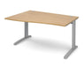 TR10 - Left Hand Wave Desk - Silver Frame.