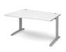 TR10 - Left Hand Wave Desk - Silver Frame.