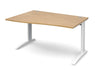 TR10 - Left Hand Wave Desk - White Frame.