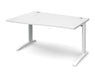 TR10 - Left Hand Wave Desk - White Frame.