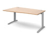 TR10 - Left Hand Wave Desk - Silver Frame.