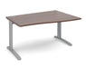 TR10 - Right Hand Wave Desk - Silver Frame.