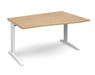 TR10 - Right Hand Wave Desk - White Frame.