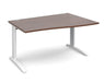 TR10 - Right Hand Wave Desk - White Frame.