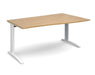 TR10 - Right Hand Wave Desk - White Frame.